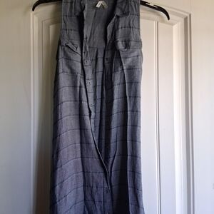 Mudd Charcoal Sleeveless Jumpsuit